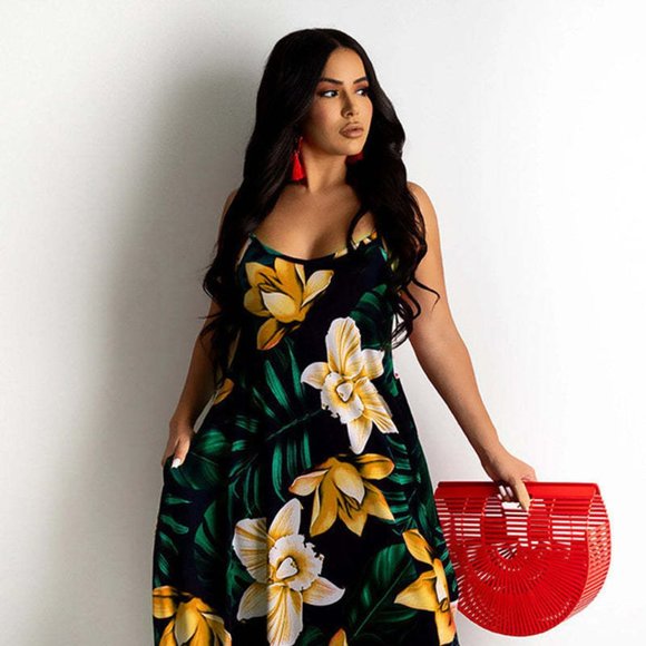 Mesa Mosaic: Geometric Floral Sun Dress main image 1